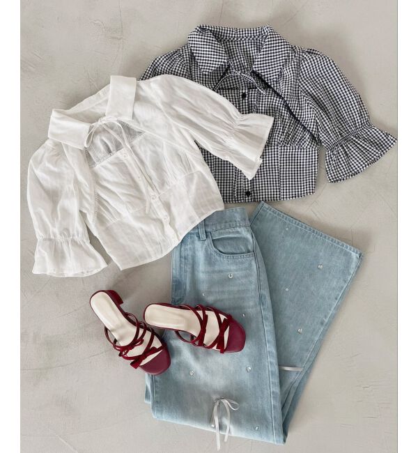  「デコルテオープンブラウス」|シャツ・ブラウス|