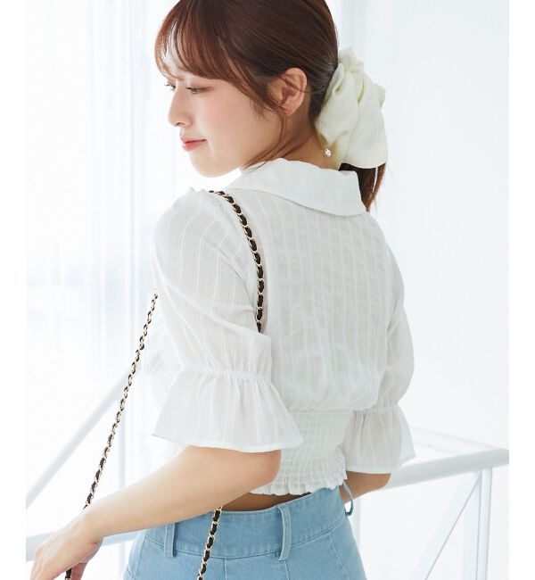  「デコルテオープンブラウス」|シャツ・ブラウス|