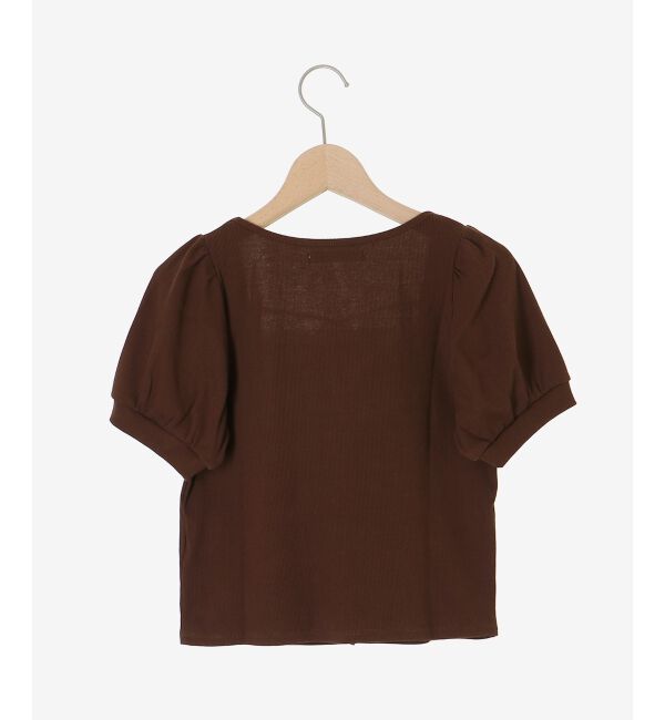  「ギャザードッキングカットトップス」|Tシャツ・カットソー|