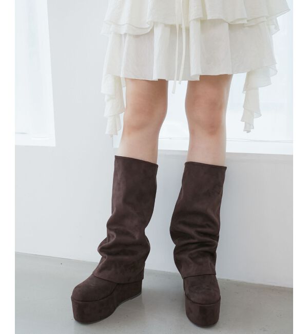  「ブーツカバーセット厚底ブーツ」|ショートブーツ|