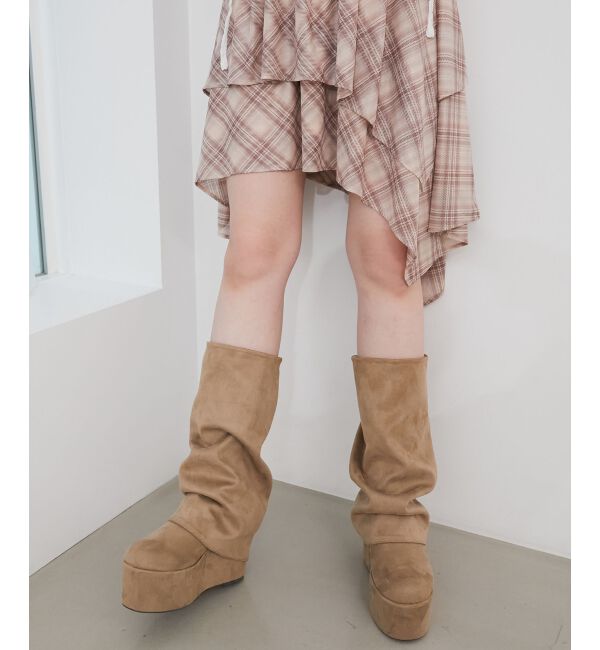  「ブーツカバーセット厚底ブーツ」|ショートブーツ|