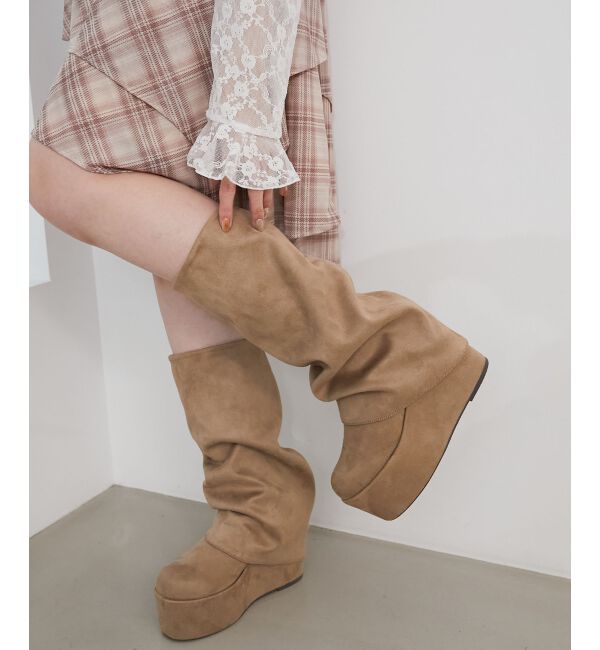  「ブーツカバーセット厚底ブーツ」|ショートブーツ|