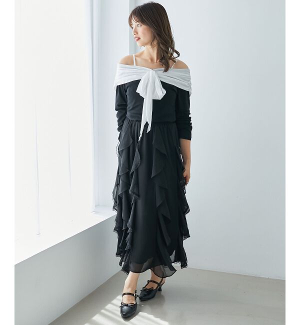  「オフショルリボントップス」|Tシャツ・カットソー|