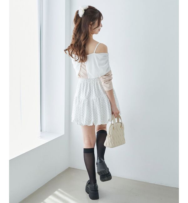  「オフショルリボントップス」|Tシャツ・カットソー|