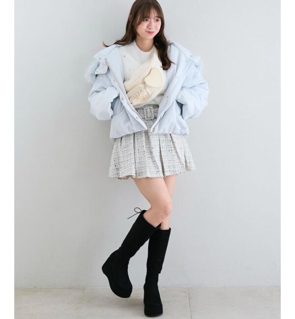  「バックリボン厚底ロングブーツ」|ロングブーツ|