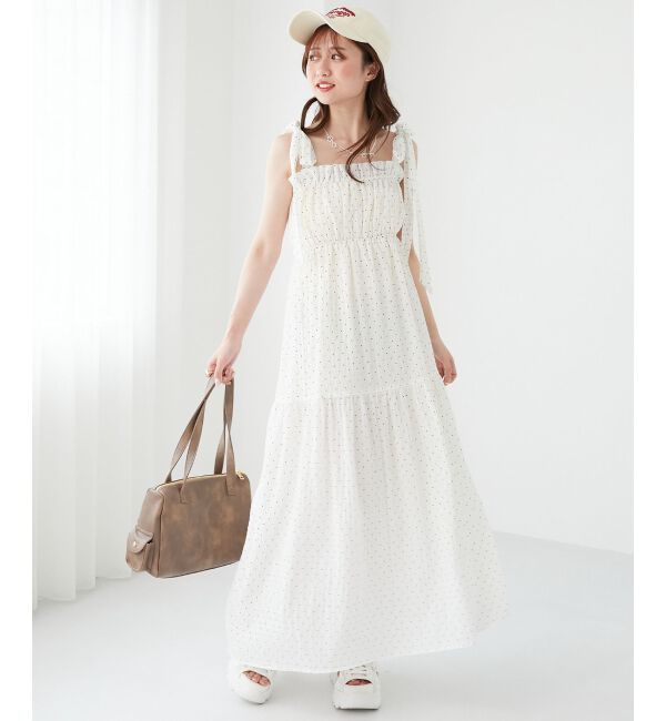  「肩リボンキャミワンピース」|ワンピース|ｱｲﾎﾞﾘｰ柄