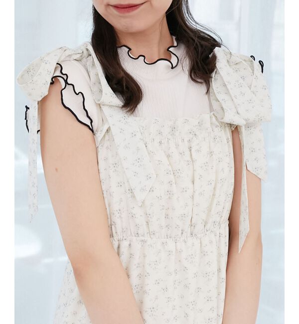  「肩リボンキャミワンピース」|ワンピース|