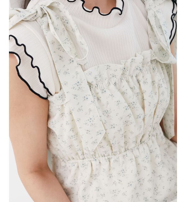  「肩リボンキャミワンピース」|ワンピース|