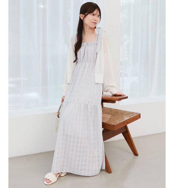  「肩リボンキャミワンピース」|ワンピース|