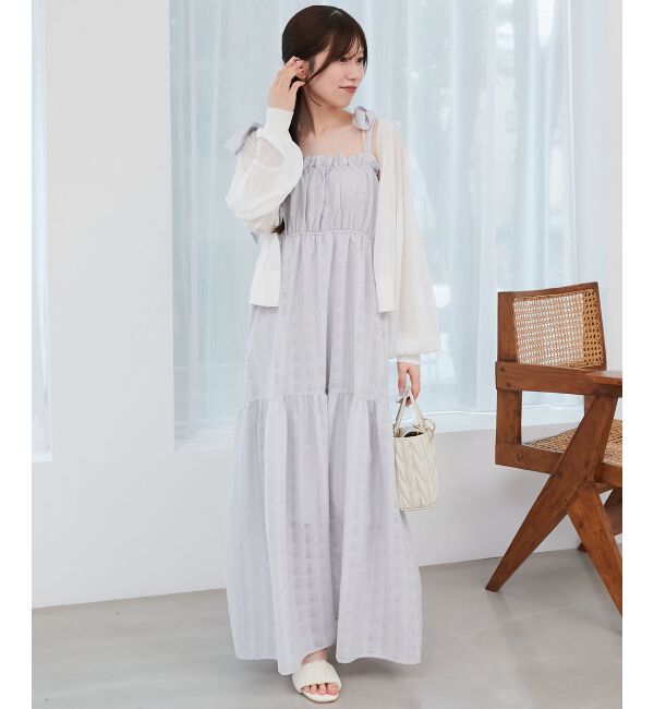  「肩リボンキャミワンピース」|ワンピース|