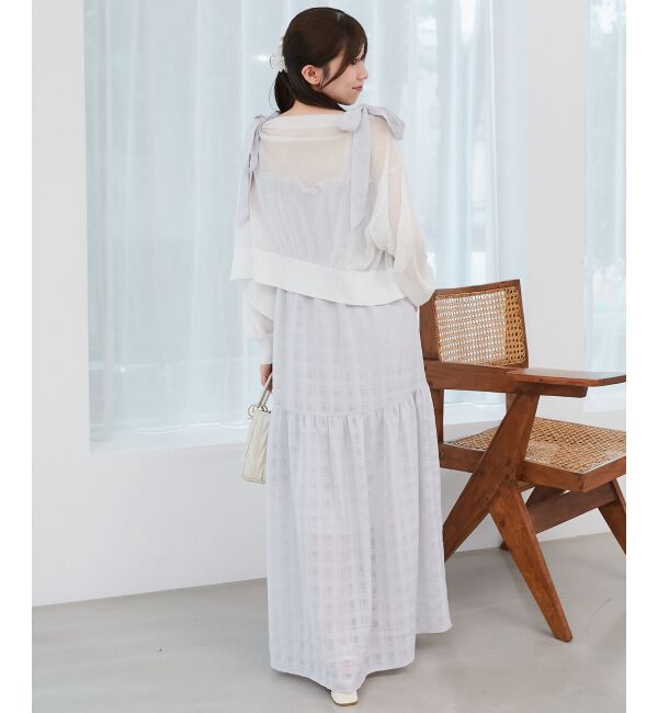  「肩リボンキャミワンピース」|ワンピース|