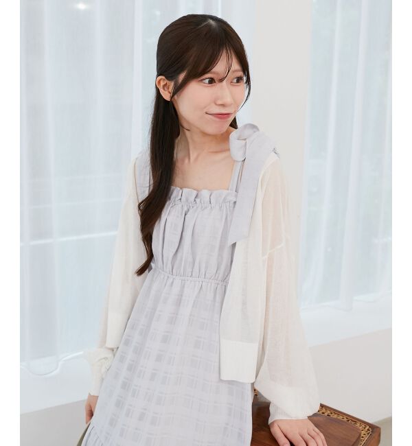  「肩リボンキャミワンピース」|ワンピース|