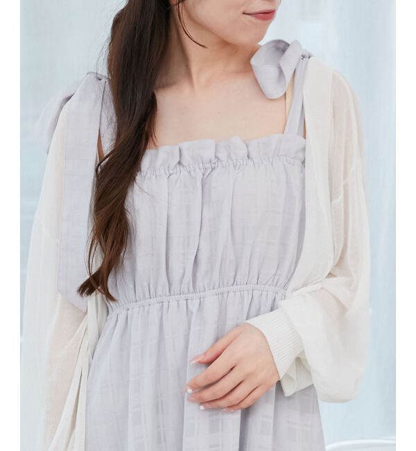  「肩リボンキャミワンピース」|ワンピース|