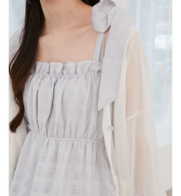  「肩リボンキャミワンピース」|ワンピース|