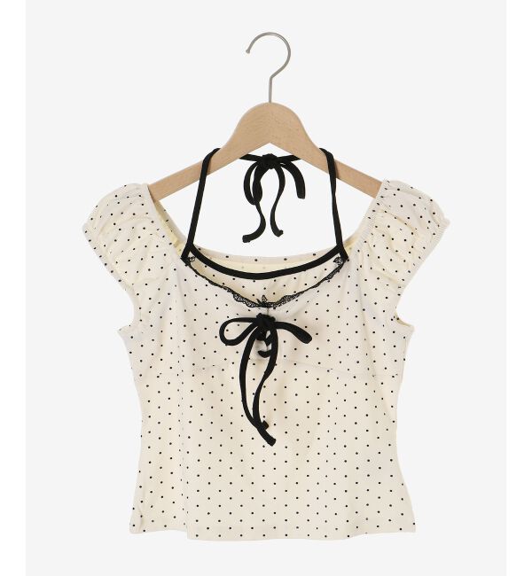  「配色ホルターネックトップス」|Tシャツ・カットソー|