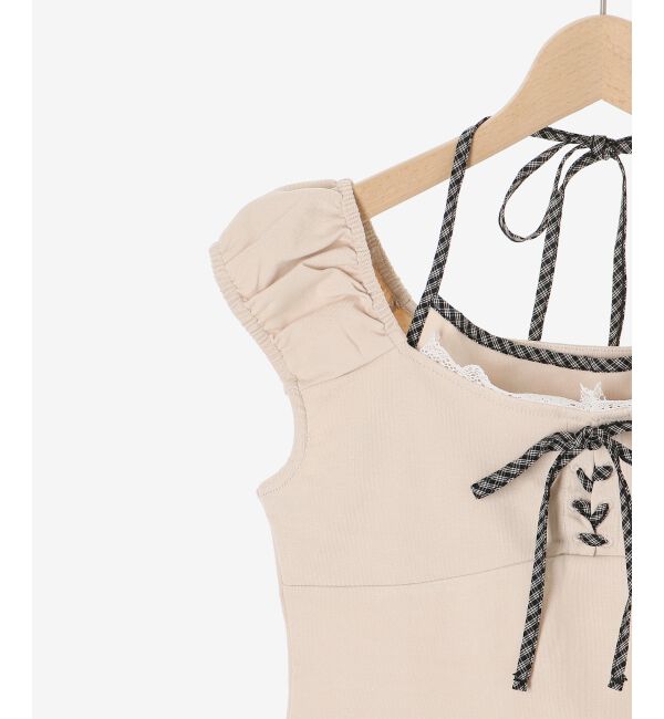  「配色ホルターネックトップス」|Tシャツ・カットソー|