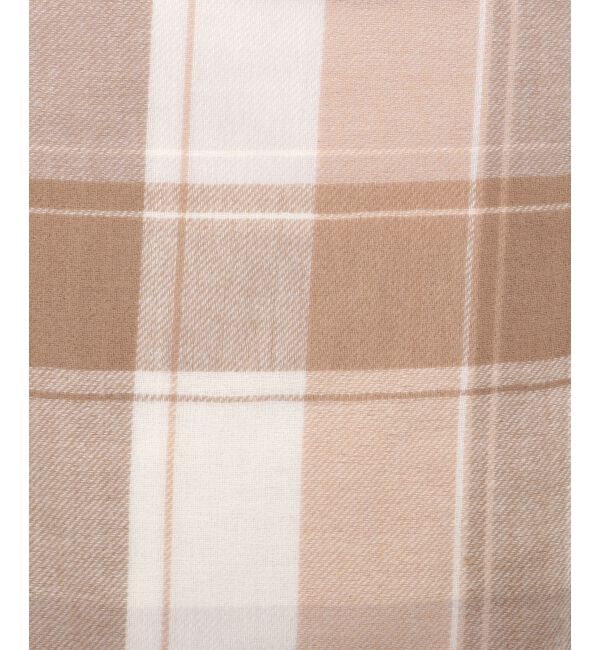  「クリーミータッチチェックストール」|ストール|