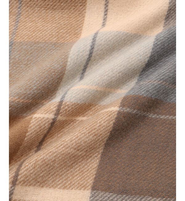  「クリーミータッチチェックストール」|ストール|