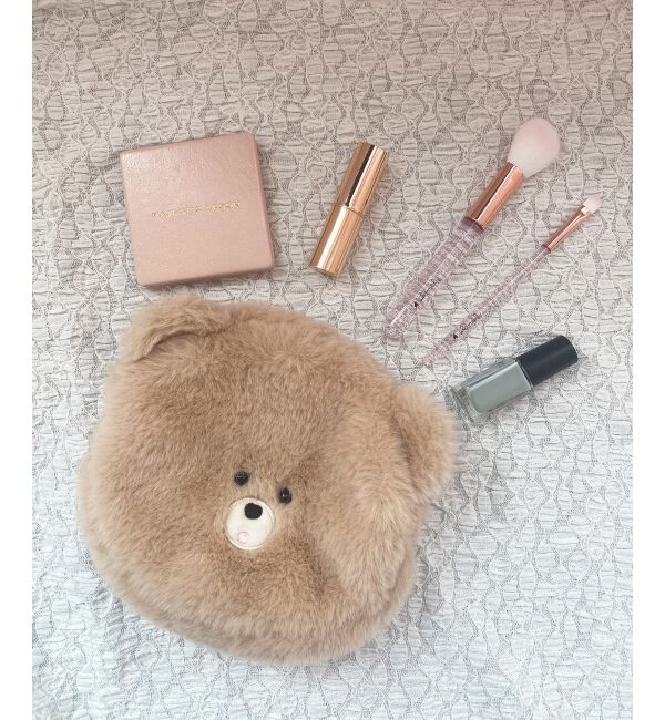  「スフレベアダイカットポーチ」|ポーチ|ブラウン