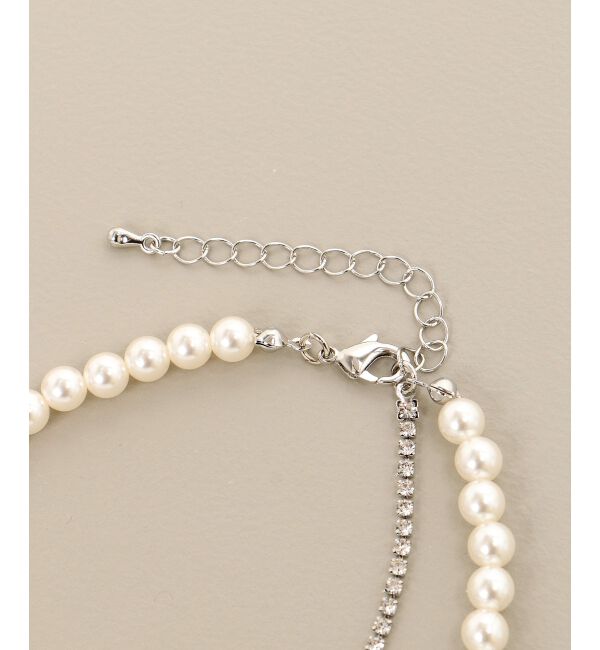  「ハートモチーフパールネックレス」|ネックレス|