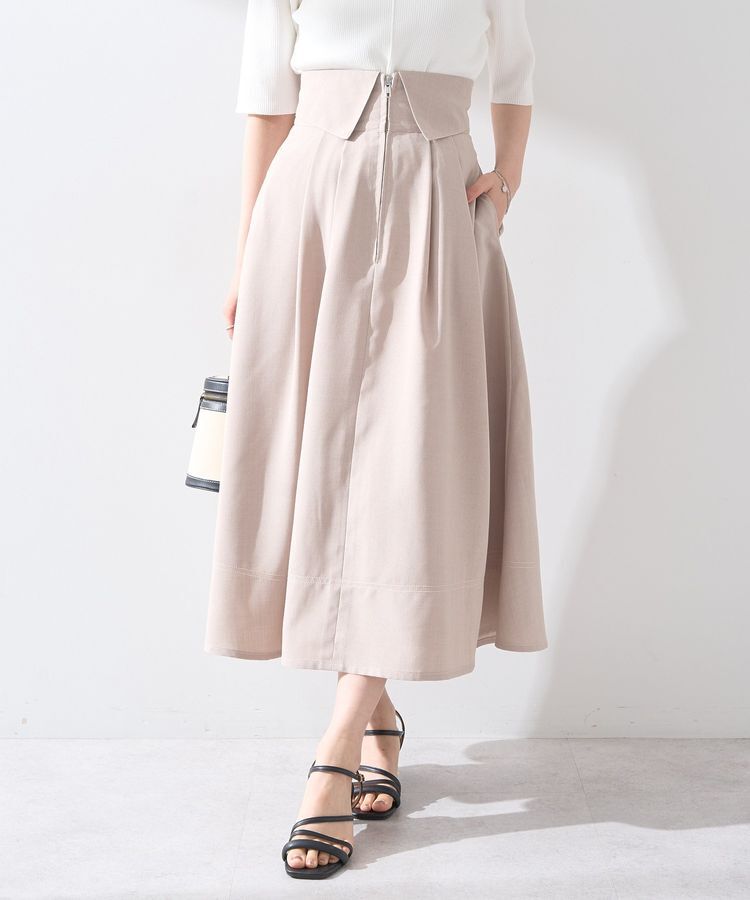 earth music&ecology「フォールドオーバーウエストスカート」|フレア|