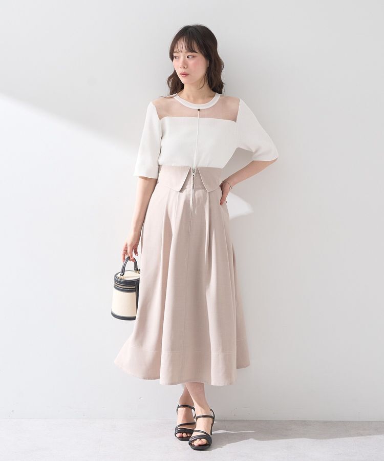 earth music&ecology「フォールドオーバーウエストスカート」|フレア|