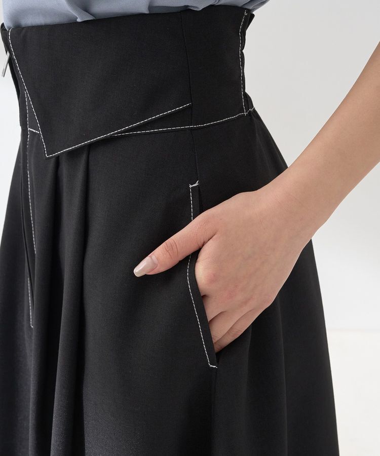 earth music&ecology「フォールドオーバーウエストスカート」|フレア|