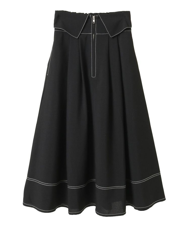 earth music&ecology「フォールドオーバーウエストスカート」|フレア|