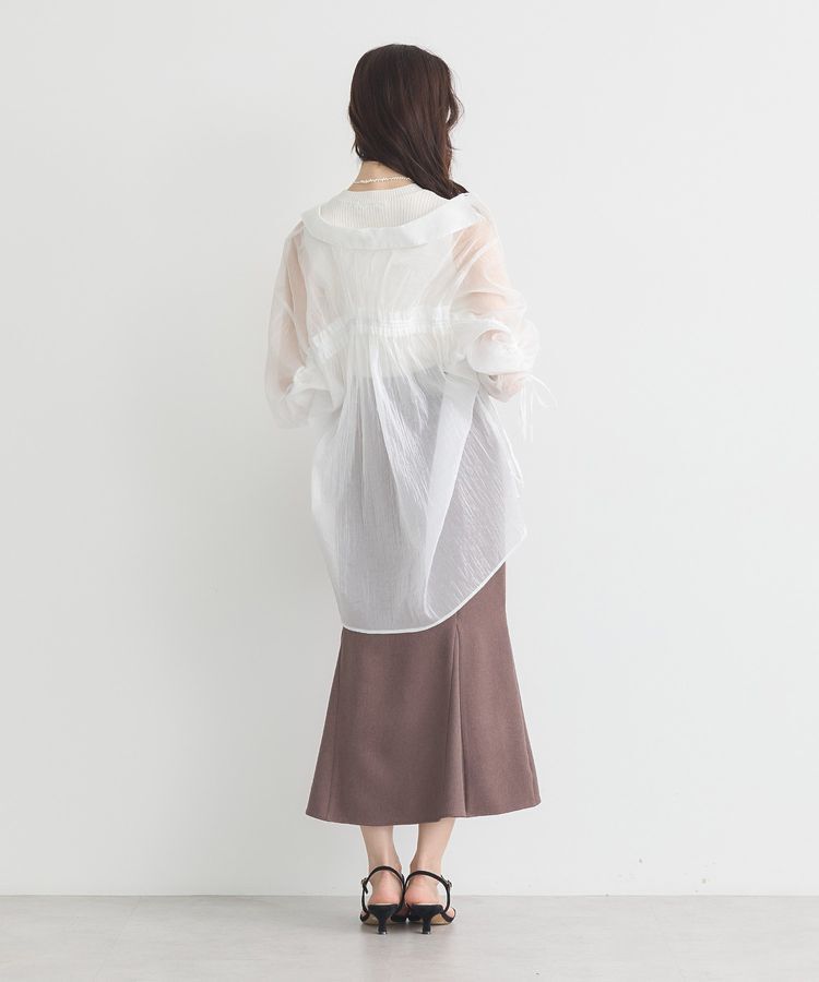 earth music&ecology「バックドロストシアーストライプオーバーシャツ」|シャツ・ブラウス|