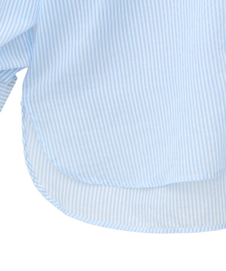 earth music&ecology「バックドロストシアーストライプオーバーシャツ」|シャツ・ブラウス|