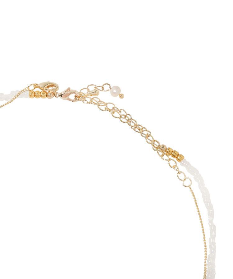 earth music&ecology「2SETビーズ&プレートネックレス」|ネックレス|