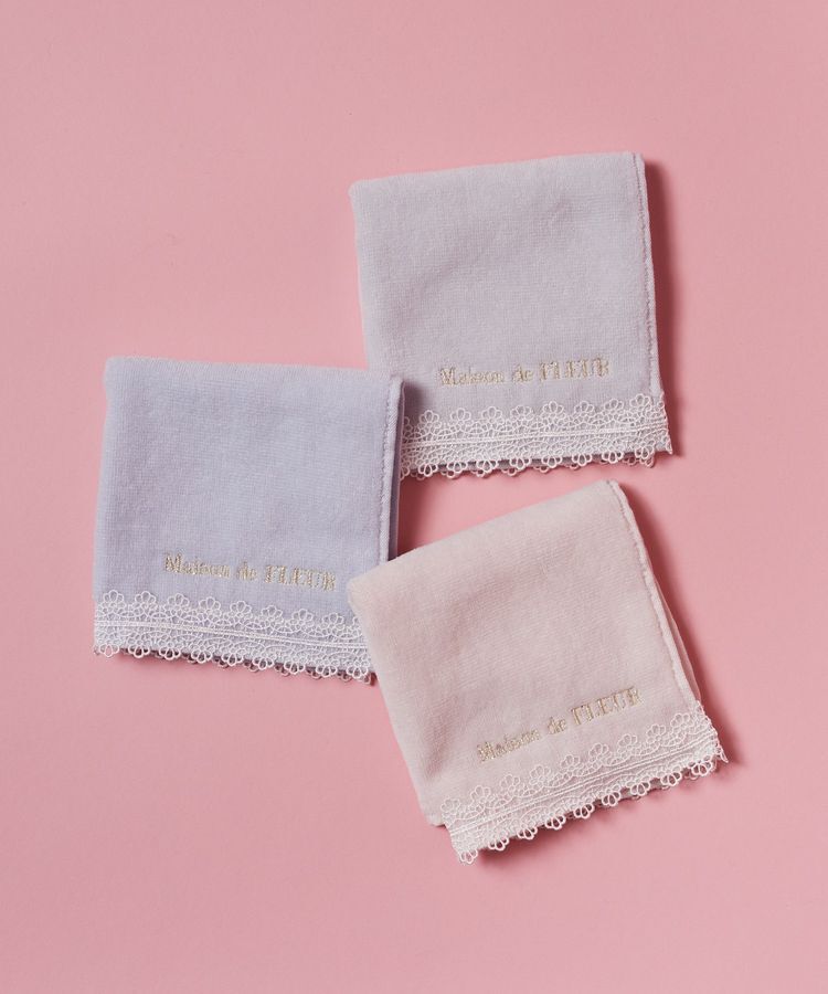 Maison de FLEUR「アンダーレースタオルハンカチ」|ハンカチ|