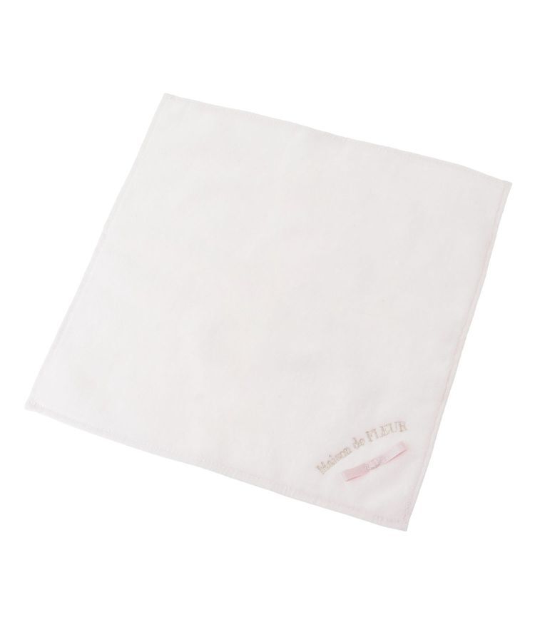 Maison de FLEUR「ラメリボンタオルハンカチ」|ハンカチ|