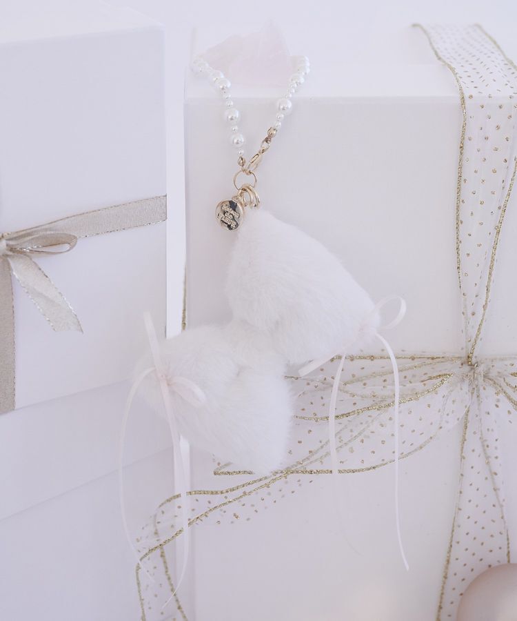 Maison de FLEUR「フェイクファーリボンチャーム」|その他|