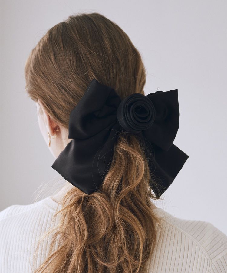 Maison de FLEUR「オーガンジーローズビッグリボンバレッタ」|その他|