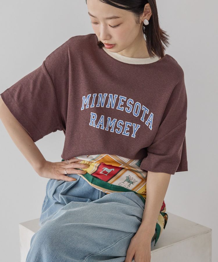 AMERICAN HOLIC「ロゴ入りヴィンテージ半袖プルオーバー」|Tシャツ・カットソー|