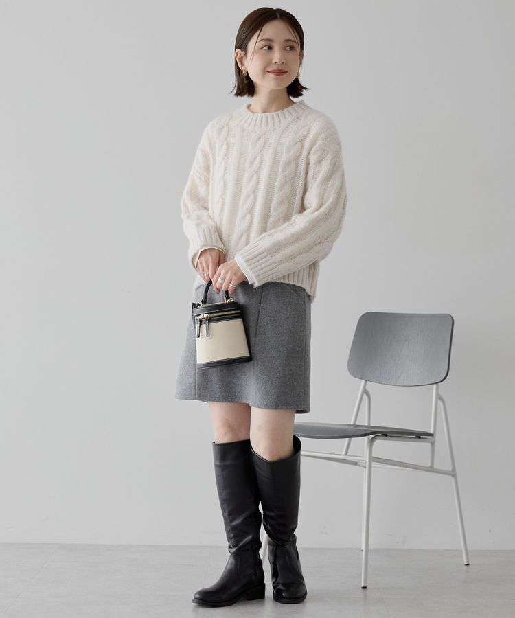 AMERICAN HOLIC「透かしケーブルニットプルオーバー」|ニット・セーター|