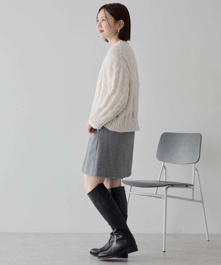 AMERICAN HOLIC「透かしケーブルニットプルオーバー」|ニット・セーター|