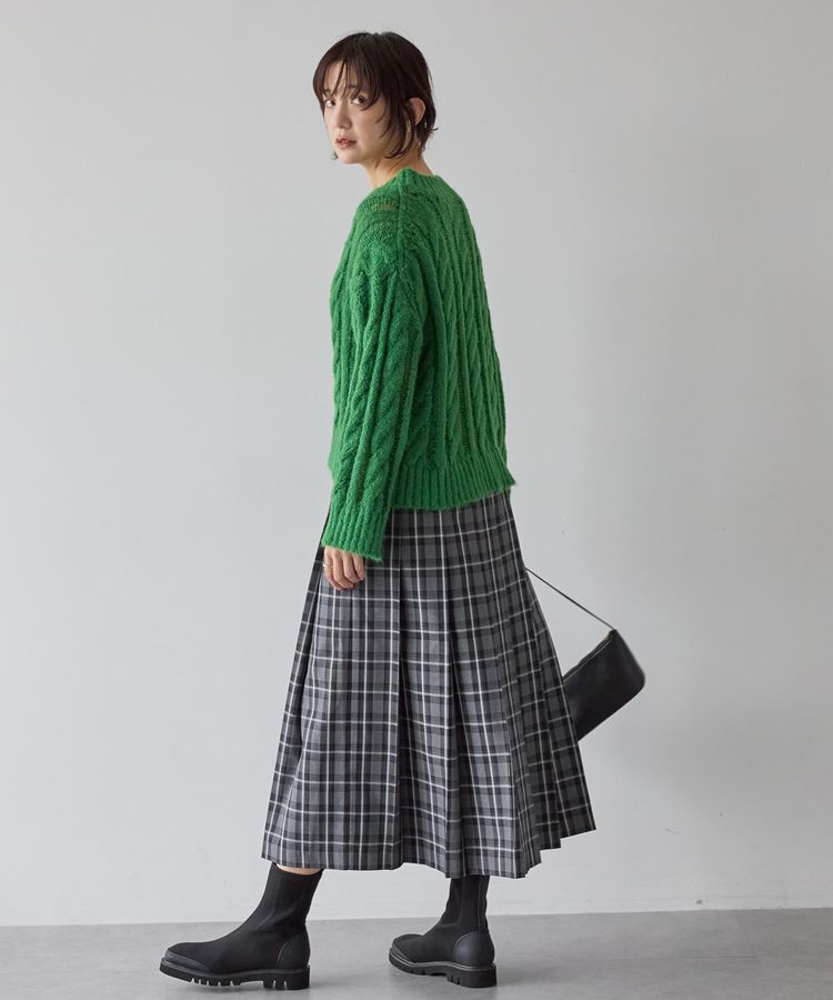 AMERICAN HOLIC「透かしケーブルニットプルオーバー」|ニット・セーター|