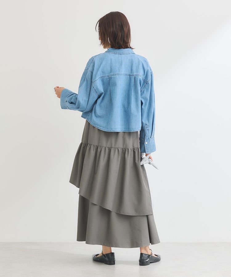 Green Parks「ウエストラインフリルティアードスカート」|スカート|
