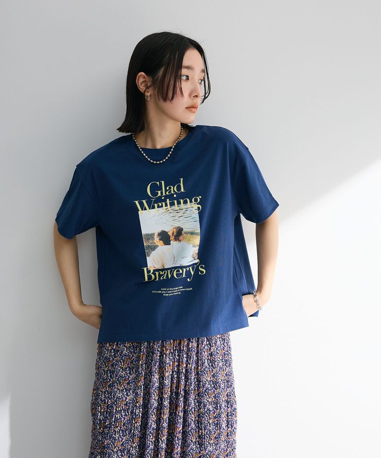 Green Parks「フォトプリントボックスTシャツ」|Tシャツ・カットソー|Navy
