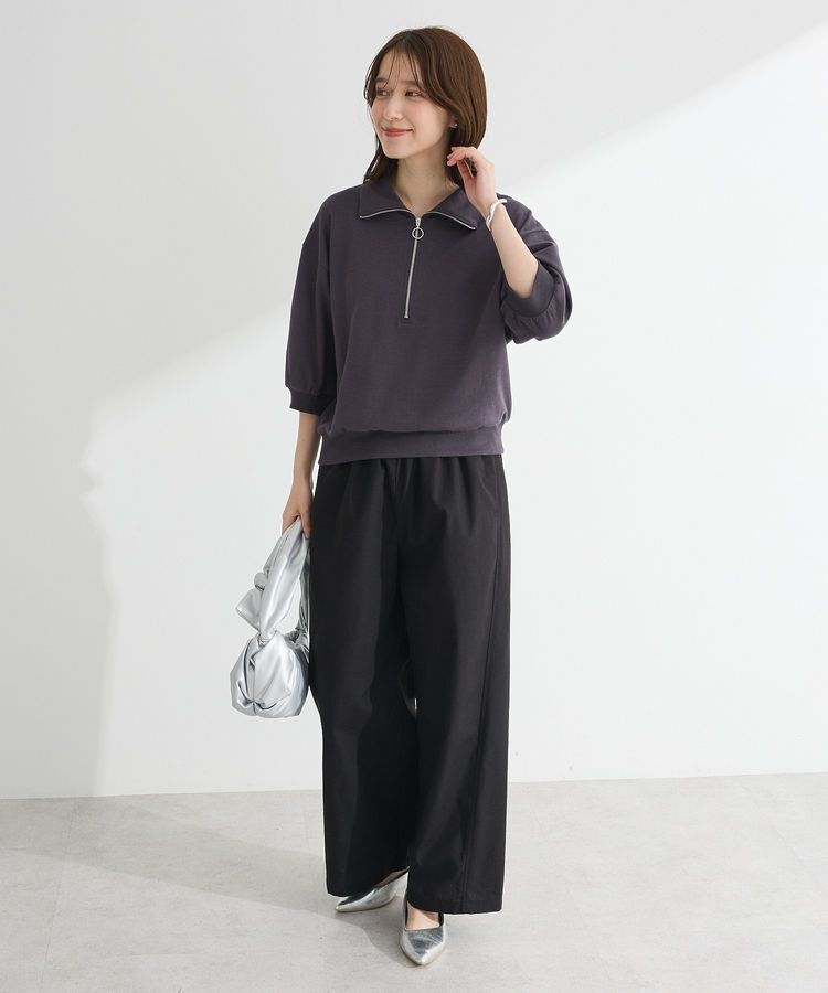Green Parks「7分袖ハーフZIPプルオーバー」|スウェット・ジャージ|
