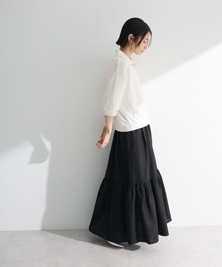 Green Parks「7分袖ハーフZIPプルオーバー」|スウェット・ジャージ|