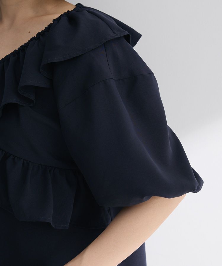 Green Parks「2way フリルショートスリーブブラウス」|シャツ・ブラウス|