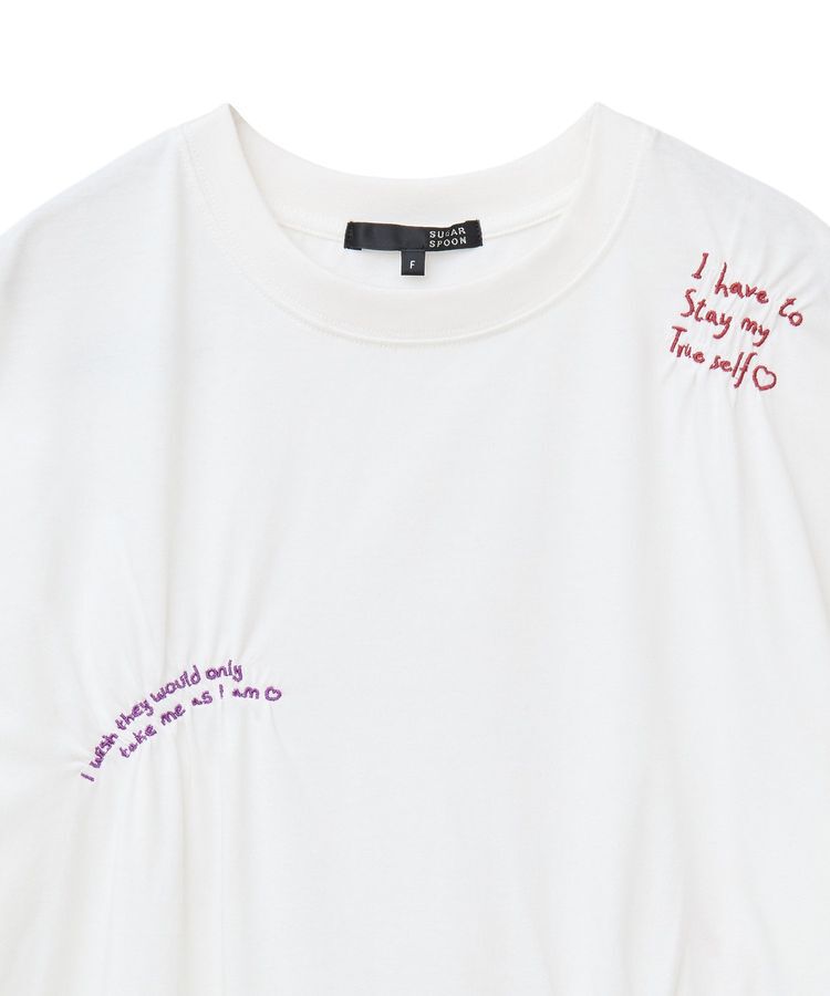 Green Parks「・SUGAR SPOON ギャザーロゴ刺繍TEE」|Tシャツ・カットソー|