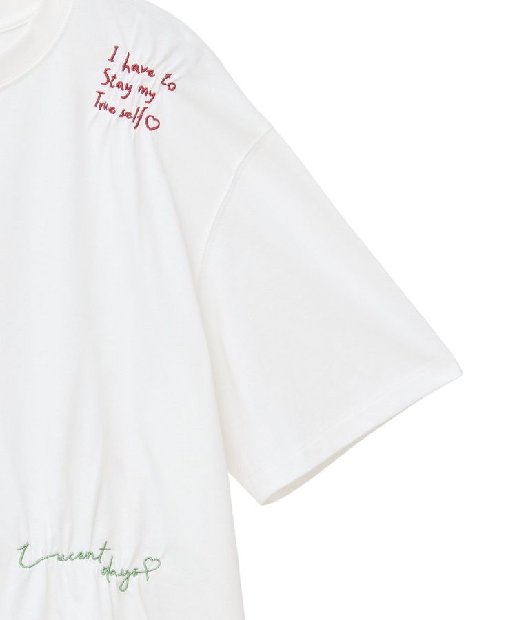 Green Parks「・SUGAR SPOON ギャザーロゴ刺繍TEE」|Tシャツ・カットソー|