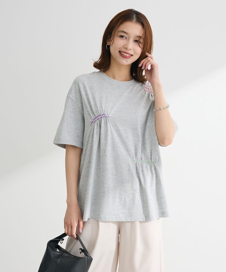 Green Parks「・SUGAR SPOON ギャザーロゴ刺繍TEE」|Tシャツ・カットソー|