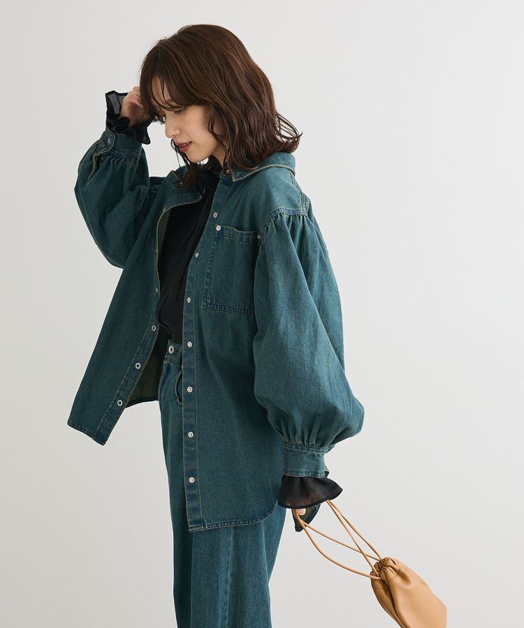 Green Parks「・SUGAR SPOON ボリュームスリーブデニムシャツ」|シャツ・ブラウス|