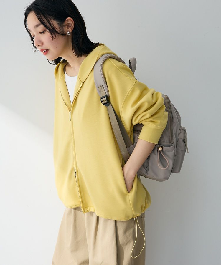 Green Parks「【OTONAパーカー】ダブルZIP裾ドロストパーカー」|スウェット・ジャージ|Yellow