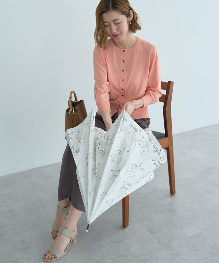 YECCA VECCA「【晴雨兼用】Wpc.遮光フラワードローイング日傘」|傘|